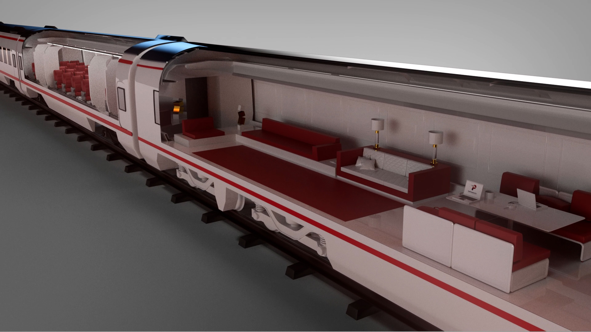 Train interior design